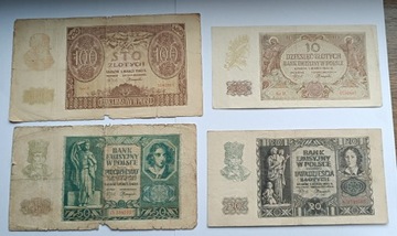 10,20,50,100 złotych 1940 zestaw 