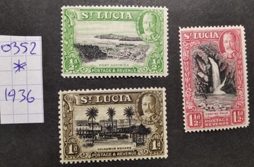 0352 St. Lucia Anglia kolonie 1936 *