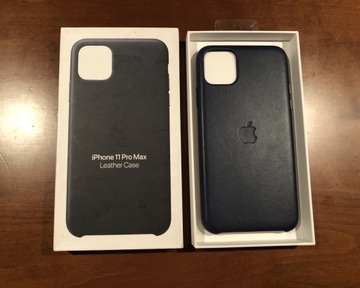 Apple Leather Case IPhone 11 PRO MAX Midnight Blue