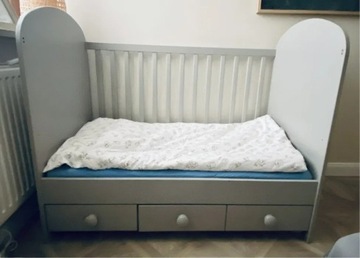 Łóżeczko dziecięce IKEA GONATT 120x60cm z materace