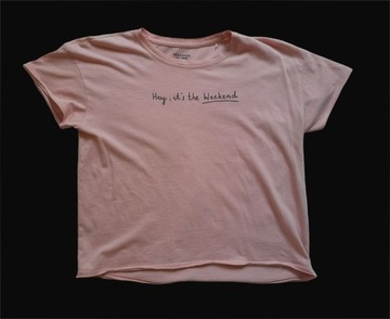 różowa koszulka S