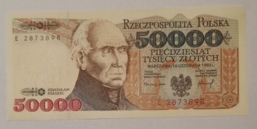 50 000 zł  1993r seria E ORZEŁ W KORONIE