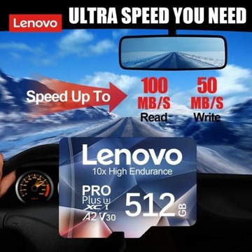 Zestaw 10 x Karta Pamięci MicroSD Lenovo 512Gb