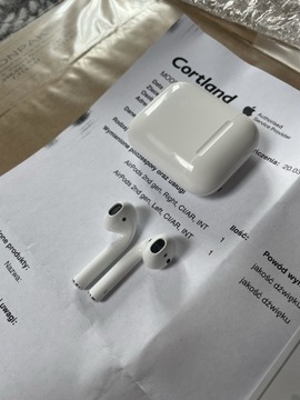 Apple airpods 2 nowe (wymiana Cortland)