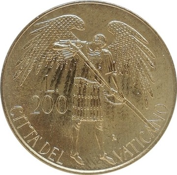 Watykan 200 lire 1986, KM#196