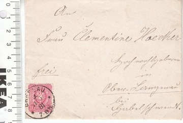 Niemcy BRESLAU List koperta zestaw z 1881 roku