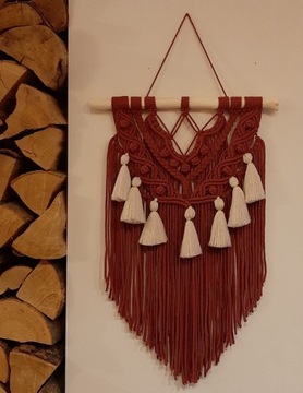 Makrama dekoracja na ścianę boho handmade