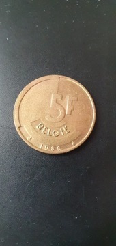 Belgia 5 franków 1986 rok / E