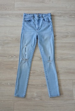 Abercrombie & Fitch niebieskie jeansy skinny 34 XS