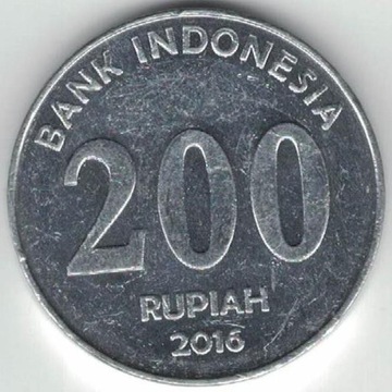 Indonezja 200 rupii 2016 25 mm