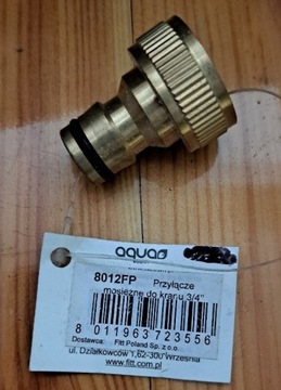 Adapter, przyłącze na kran 3/4" mosiężne.