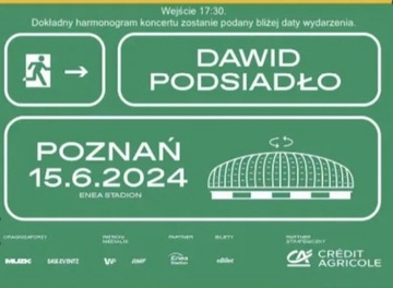 Bilet Dawid Podsiadło Poznań 