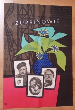 Żurbinowie, Wojciech Zamecznik,1955, rzadki plakat