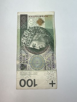 Banknot 100 zł seria AA 00