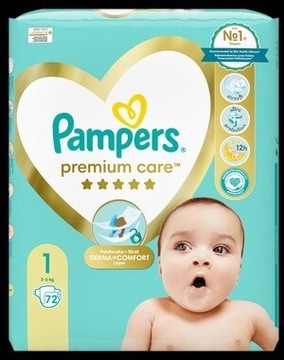 Pampers Premium Care 1 (2-5 kg) pieluszki jednorazowe 72 szt 