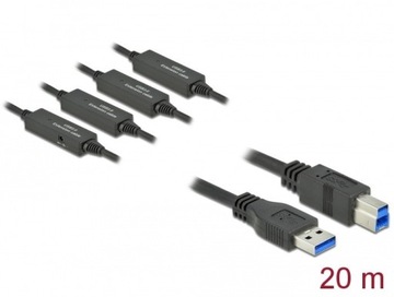 KABEL USB-A(M)->USB-B(M) 3.1 GEN 1 20M AKTYWNY