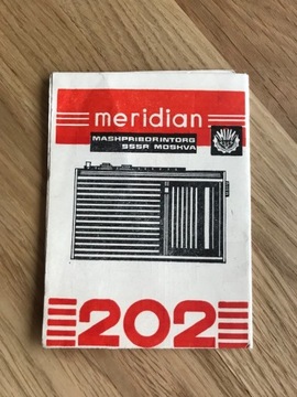 Instrukcja radio meridian 202 Moskwa