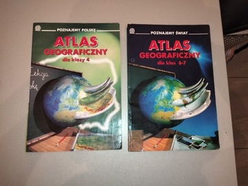 Atlas gegraficzny 6-7 i atlas geograficzny 4