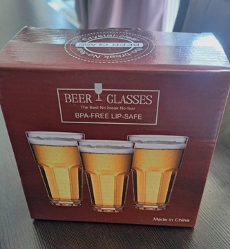 Szklanki nietłukące 2szt Beer Glasses