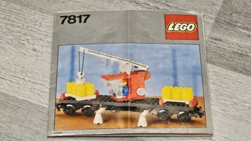 LEGO Train 12V  7817 z 1985r. Crane Wagon
