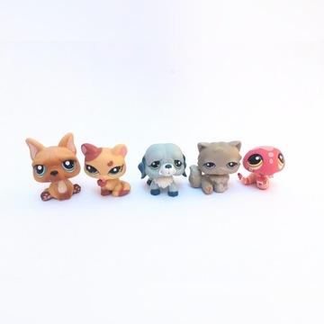 littlest pet shop zestaw figurek pies kot wąż