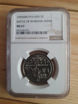 1995 2 zł Bitwa Warszawska - Mennicza NGC MS67