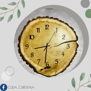 Wyjątkowy i personalizowany zegar drewniany 30cm