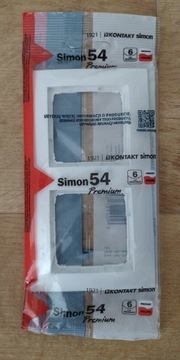 Simon 54 Premium Ramka podwójna biała