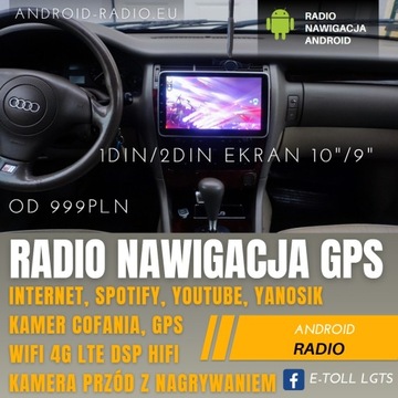 Android Radio 2DIN 8/128GB 10" QLED 8rdzeni 2.0GHz