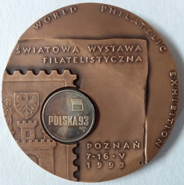 Medal  Wystawa filatelistyczna  Polska 93  SREBRO