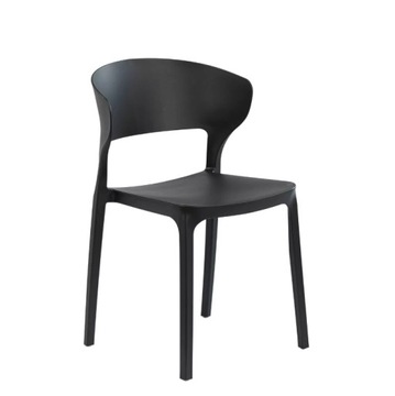 Krzesło kuchenne kawiarniane Bejot – czarne