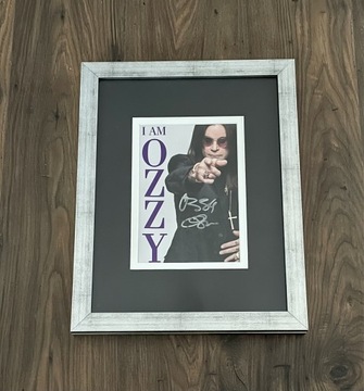 Ozzy Osbourne - zdjęcie autograf oprawa certyfikat