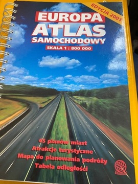 Atlas samochodowy Europa edycja 2001