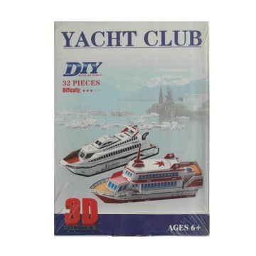 Yacht Club Puzzle 3D DIY build my world jachty układanka