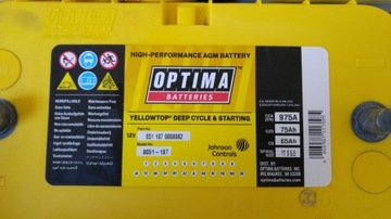 Akumulator AGM OPTIMA YELLOW TOP 75Ah