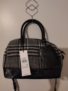 Calvin Klein torba Satchel Nowa czarno/biala NWT