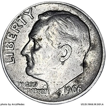 1 Dime 1966, USA Filadelfia 