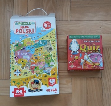 Puzzle Mapa Polski i gra Było sobie życie