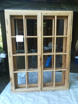 Okna drewniane skrzynkowe (polskie) bez szyb
