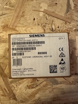 Nowy panel operatorski Siemens 6SE6400-0BE00-0AA1