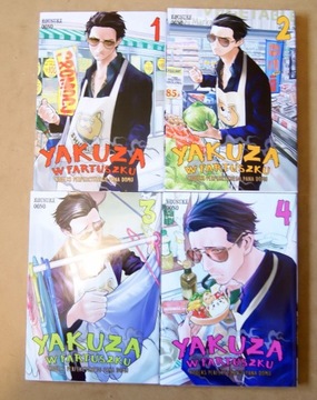 Yakuza w fartuszku gokushufudo manga 1-4 zestaw