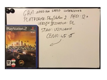 Need for Speed Undercover PS2 [PL]