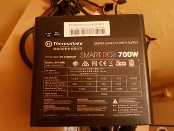 Zasilacz Thermaltake Smart 700W RGB 700 W 80 PLUS