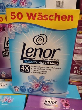 Niemiecki proszek Lenor uniwrsalny 2w1 50pran 3kg