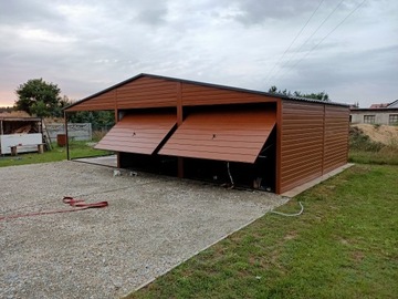 Garaż 6x6 + 3,5m wiatka - drewnopodobny !!!