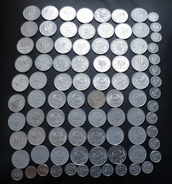 Monety PRL 1zl od 1965 do 1990