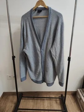 Sweter gruby BONPRIX niebieski 60/62 XXL