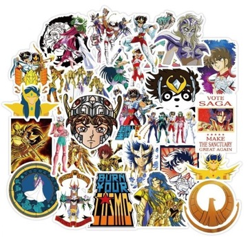 Naklejki Rycerze Zodiaku Manga Anime 50 sztuk