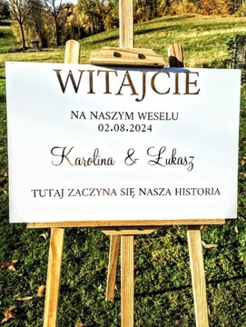 Tablica powitalna ślub wesele 