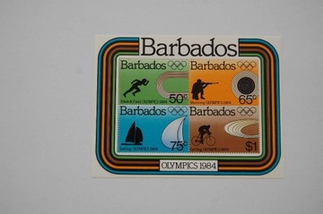 Barbados Sw 601-04** LO Los Angeles '84 /ms/